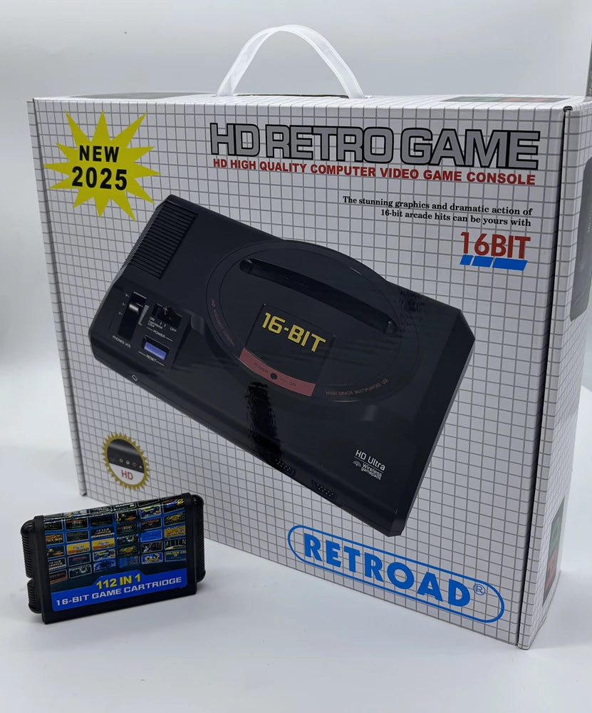 Consola de juegos Retro RETROAD de 16 bits, HD y RCA, 170 juegos, controladores inalámbricos, cartucho de juego Play Genesis/Mega Drive, nueva versión 2025
