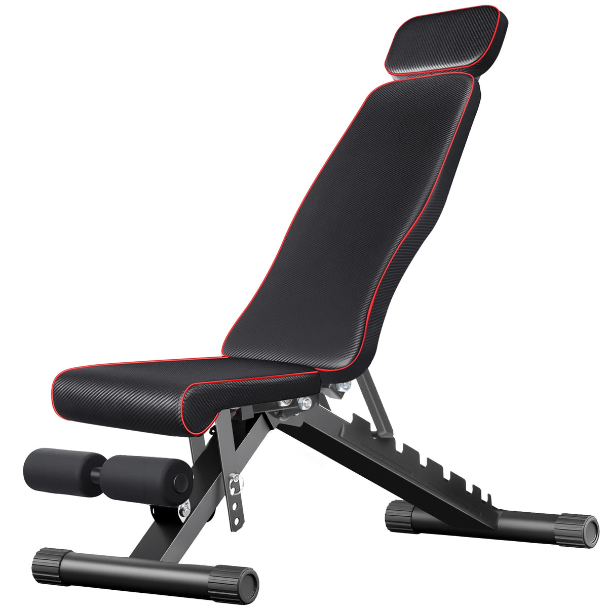 Banco de Pesas Ajustable para Ejercicios de Cuerpo Completo con Bandas de Resistencia, Levantamiento de Pesas, Abdominales, Entrenamiento en Casa