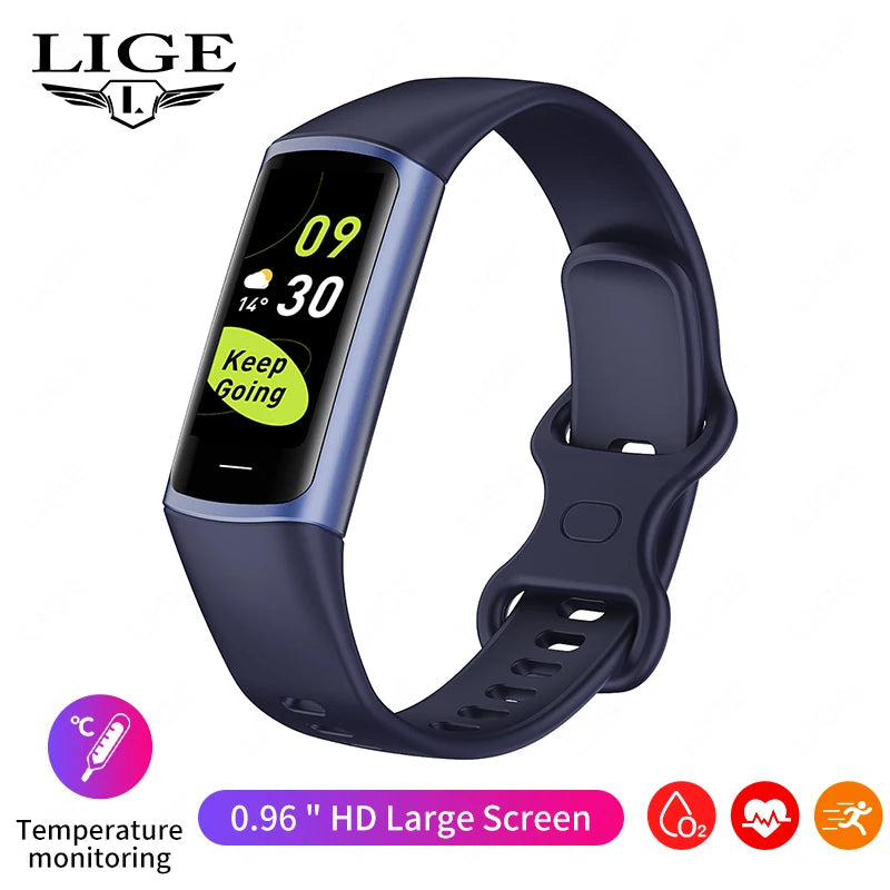 Nueva pulsera deportiva, monitor de fitness, rastreador de salud, banda inteligente, conexión telefónica, resistente al agua, reloj inteligente con monitor de frecuencia cardíaca para Android e iOS