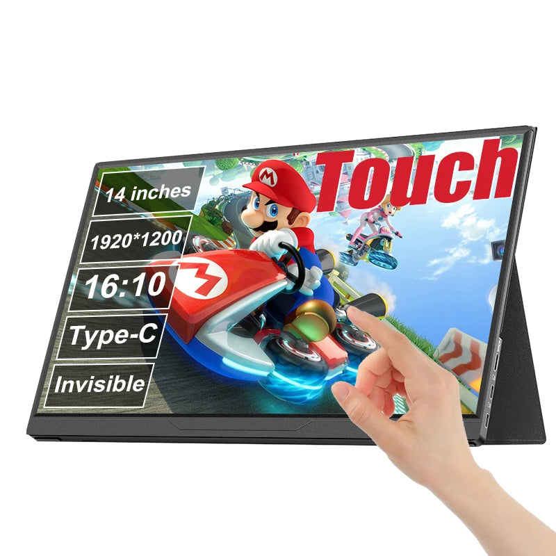 Monitor Portátil Táctil LANLIPU de 14/15.6/16 Pulgadas 1920*1200 para Teléfono Celular, Laptop, Xbox, PS4/5, Switch, Pantalla de Extensión para Computadora