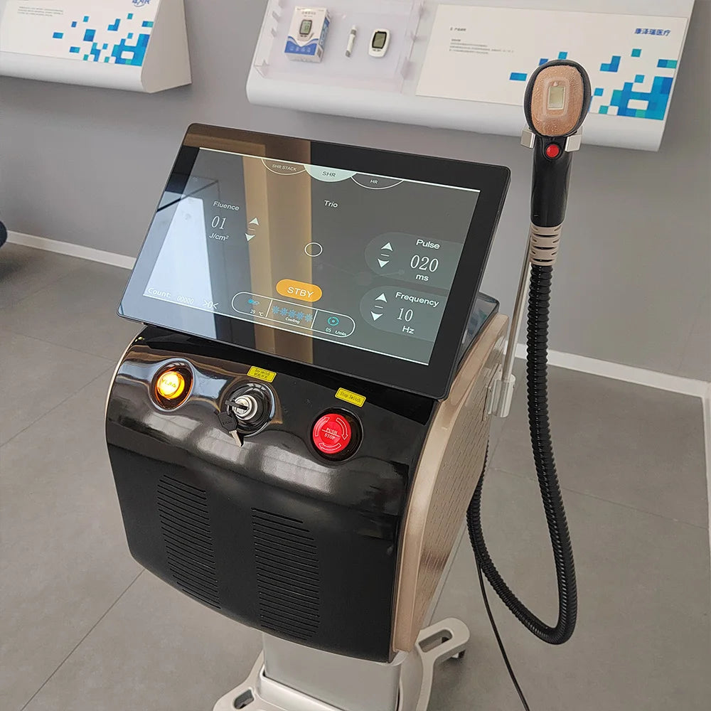 Depiladora láser de diodo profesional Ice Platinum de 6000 W, máquina para la depilación permanente, equipo para el tratamiento del vello en todo el cuerpo.