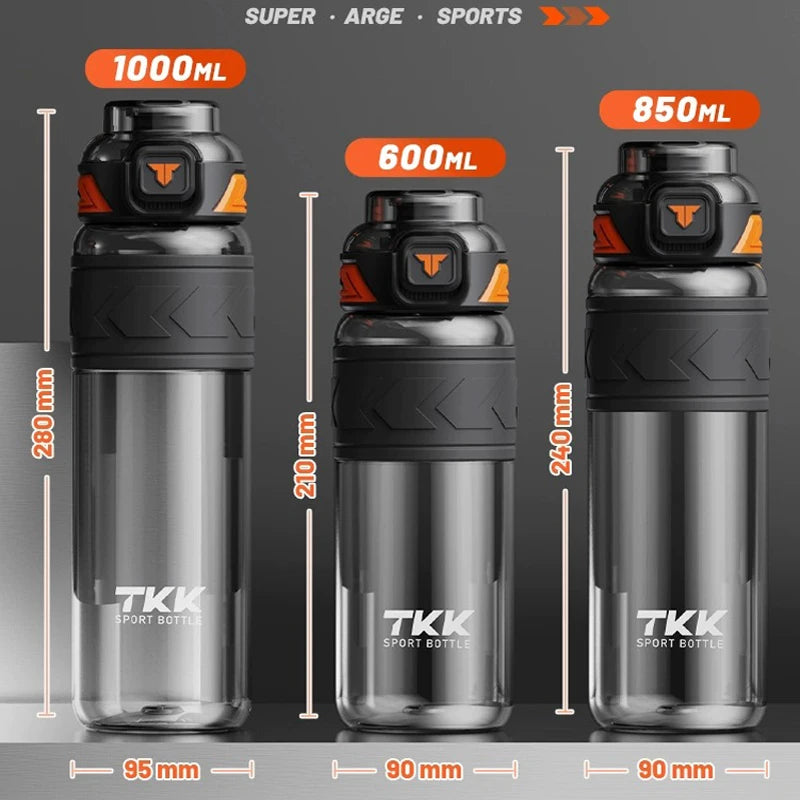 TKK 600/800/1000ml botella de agua deportiva Tritan sin BPA pajita portátil a prueba de fugas plástico Drinkware hervidor de Fitness al aire libre