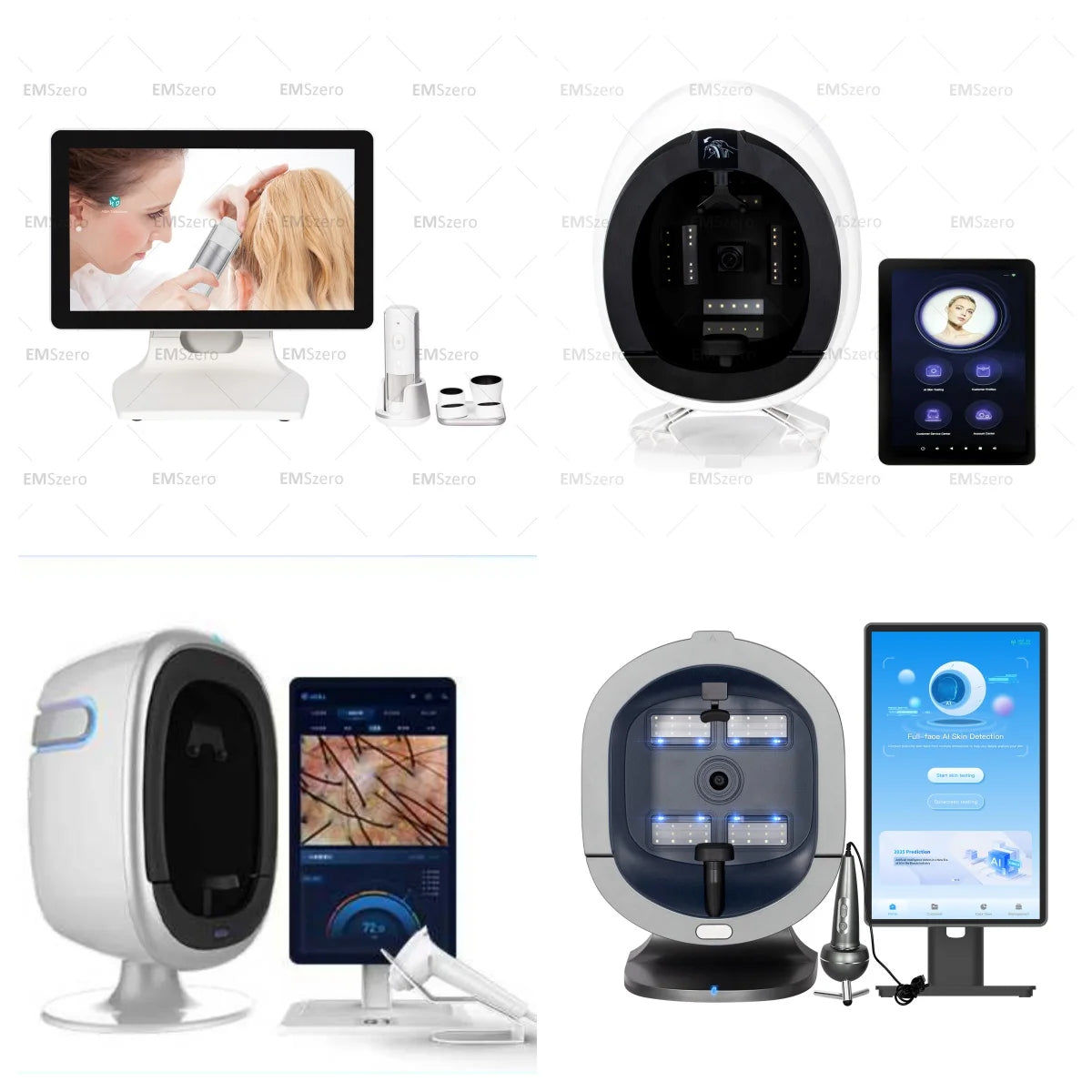 Analizador de Piel AISA Q1 X5 3D Profesional, Máquina Analizadora Facial O1 Pro con IA, Escáner de Análisis de Piel de 15.6 Pulgadas con 10 Espectros de Luz