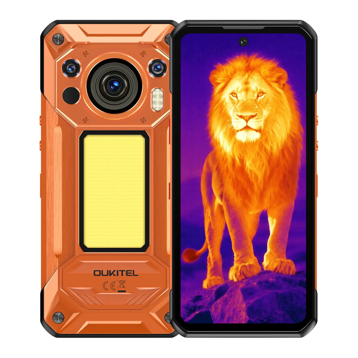 OUKITEL WP500 Ultra, el primer teléfono resistente con tecnología de IA térmica del mundo, con interruptor de privacidad, pantalla FHD+ de 6.78'', MTK Dimensity 8300, 36GB(12+24) de RAM + 1TB, 10000mAh, 45W, 108MP, luz de