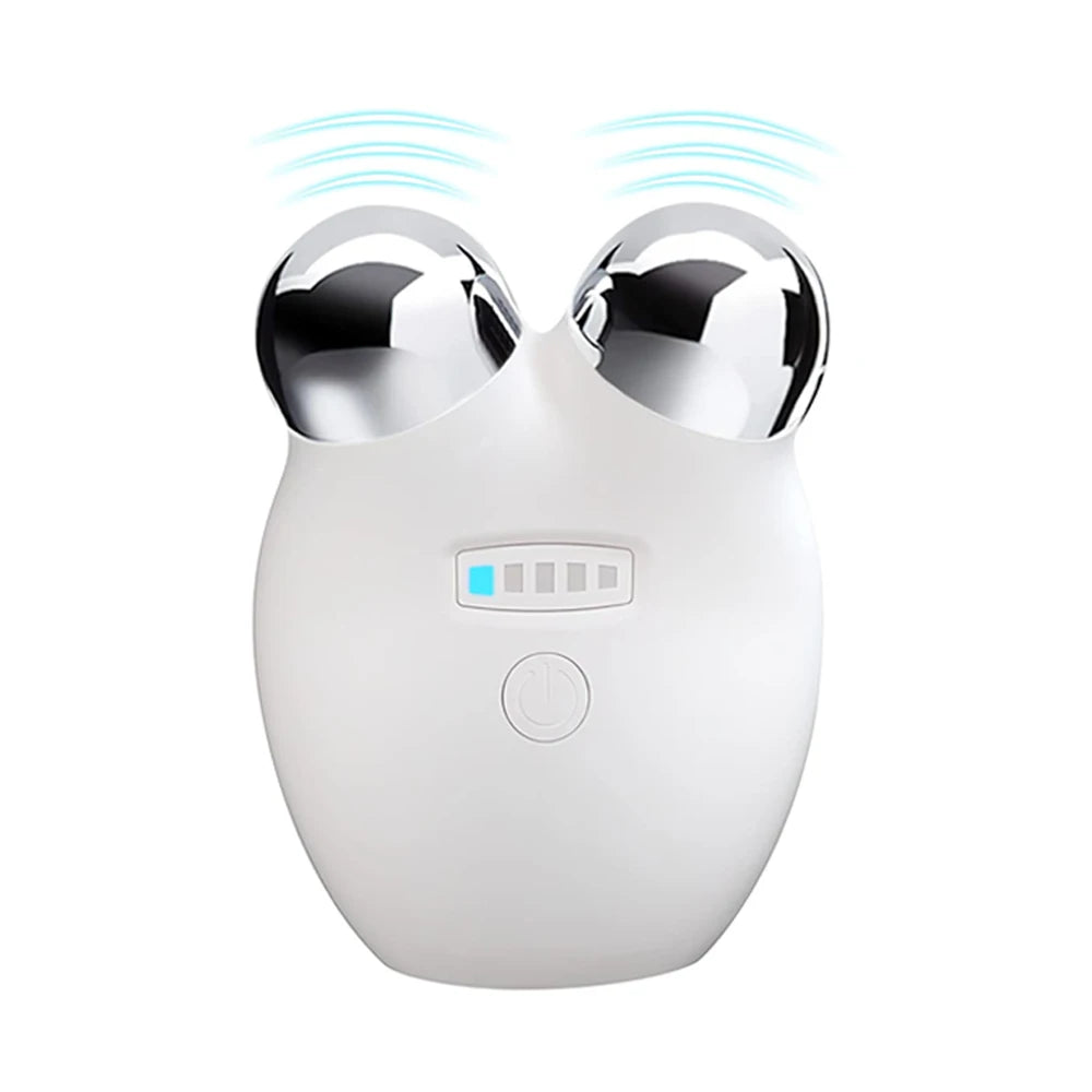 Máquina de estiramiento Facial de microcorriente rodillo facial eléctrico para estiramiento Facial estiramiento de la piel masajeador EMS para ojos y cara masajeadores faciales papada reductor y lifting