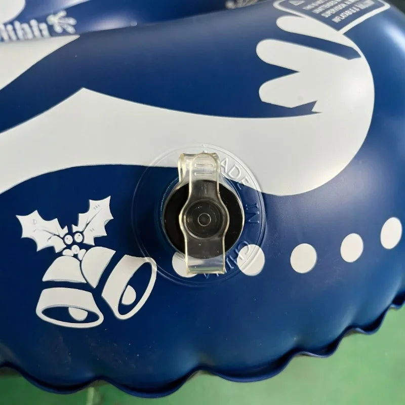Anillo de nieve inflable, trineo grande, placa base reforzada gruesa y mango fuerte, Material de PVC resistente al frío, suministros para esquí en nieve