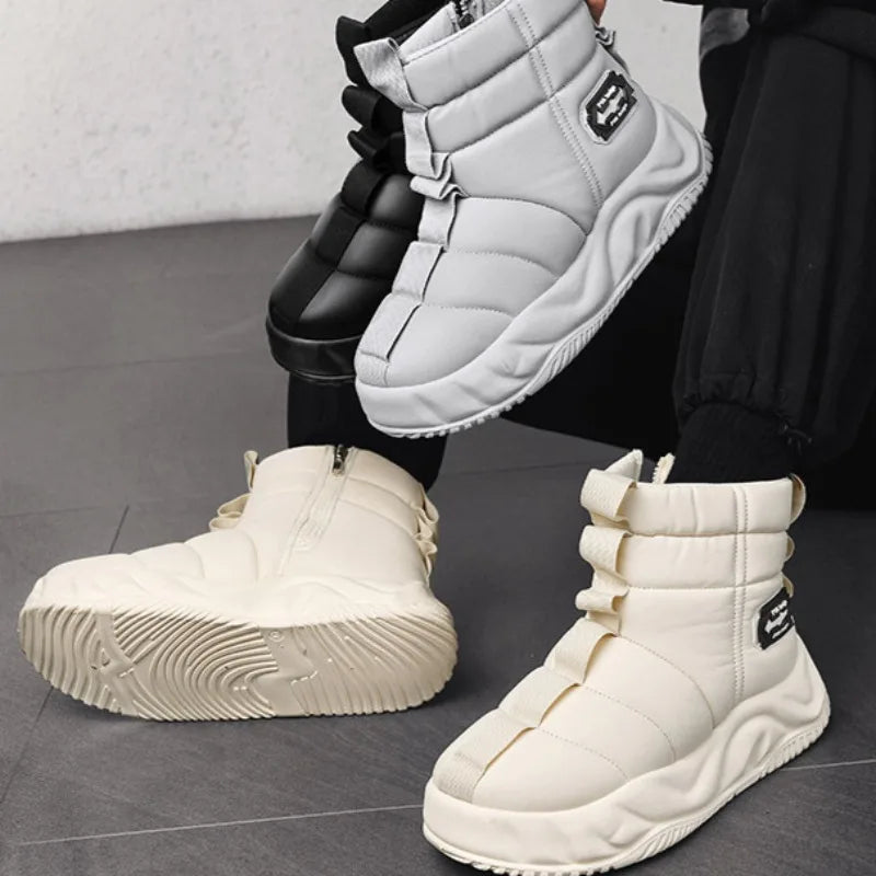 2025 Botas de invierno para hombre, extremadamente frías, menos 40 grados, zapatos de algodón cálidos y gruesos de terciopelo de alta calidad, Botas de esquí al aire libre