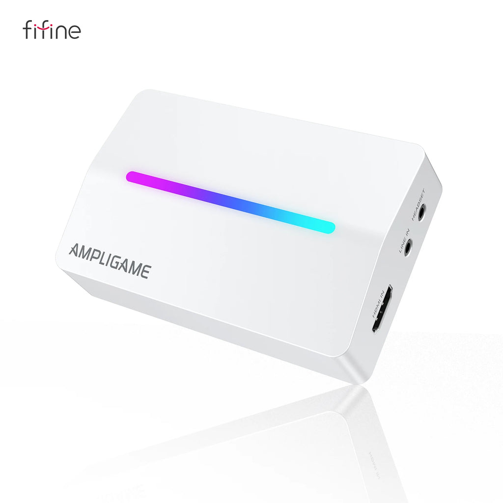 FIFINE 4K 1080P HDMI Video Capture Card for Game Recording & Live Streaming, HDMI In/Out for PS5, Switch, Xbox & PC/Mac - V3