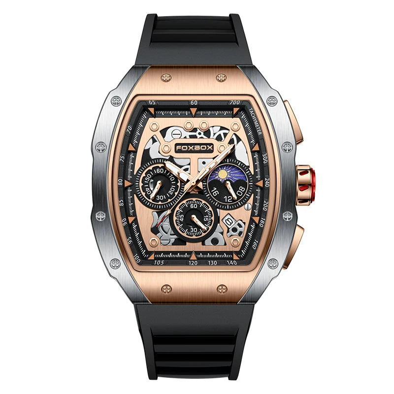 Reloj de hombre LIGE, marca Foxbox, reloj de pulsera de cuarzo impermeable de lujo para hombre, reloj deportivo con fecha, correa de silicona, relojes masculinos Relogio Masculino