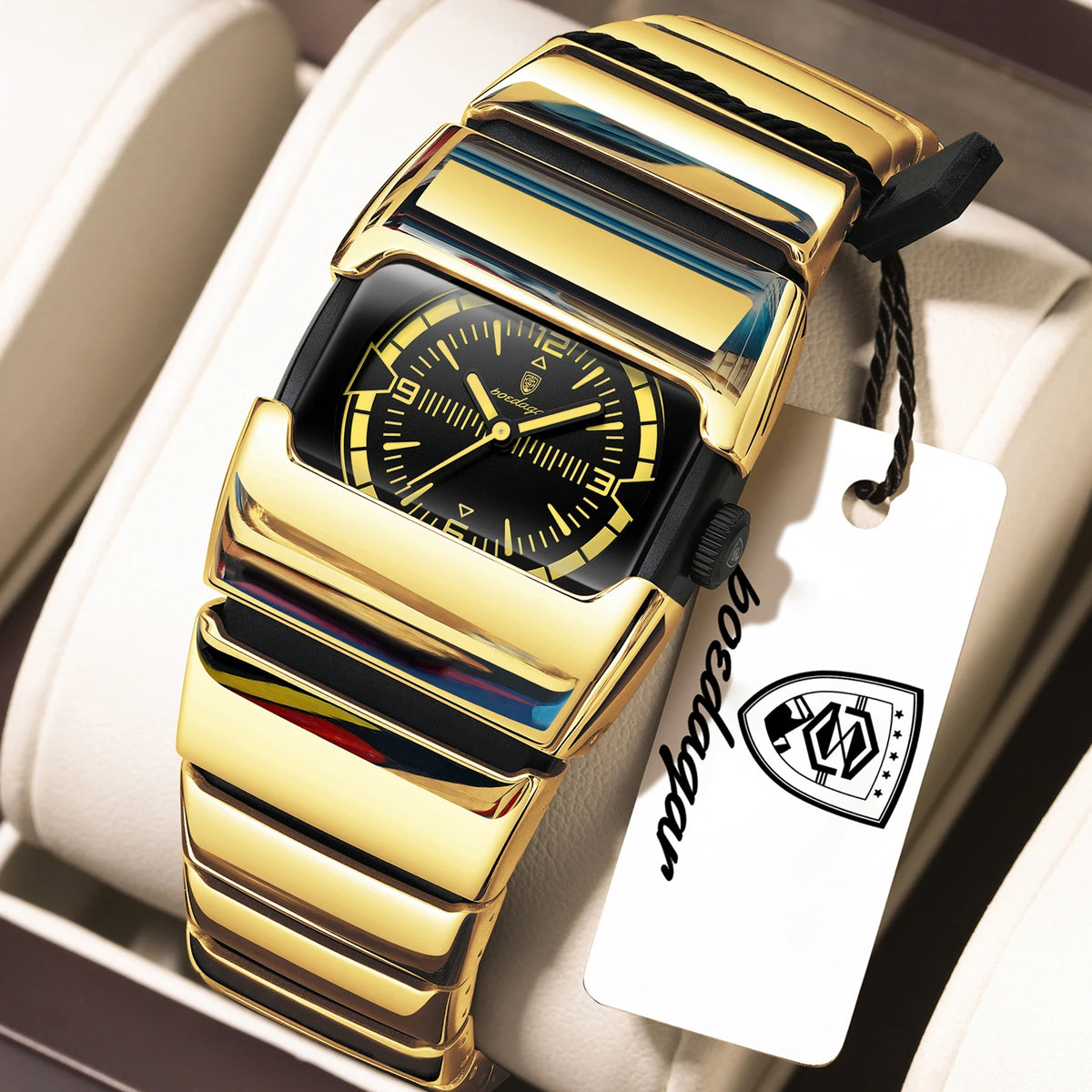 Reloj de pulsera para hombre POEDAGAR de alta calidad, luminoso, resistente al agua, de acero inoxidable, reloj de cuarzo deportivo a la moda para hombre
