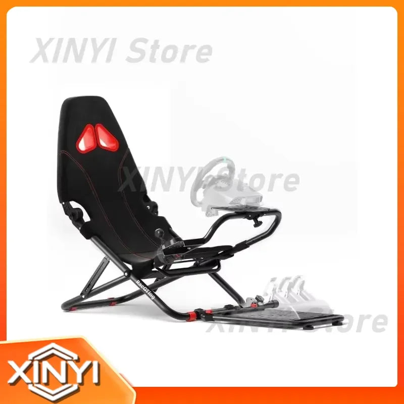 Cabina de simulador de carreras plegable para soporte de volante de juegos Logitech G29 G923 Thrustmaster T300 T150 PS5 PS4 PC con asiento ajustable