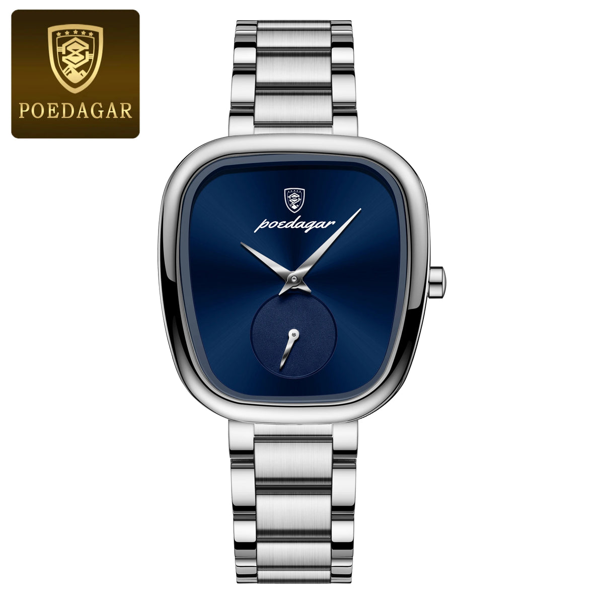 Reloj de pulsera original y exquisito para dama POEDAGAR, reloj de cuarzo resistente al agua de acero inoxidable, reloj de moda elegante para mujer