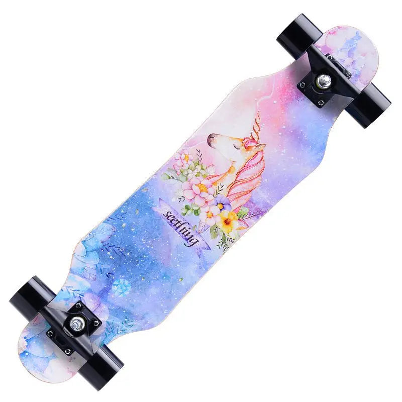 Patineta de 80 cm con cuatro ruedas, tabla de baile, para adultos, para calle, profesional, para principiantes, freestyle, patineta de doble kick.