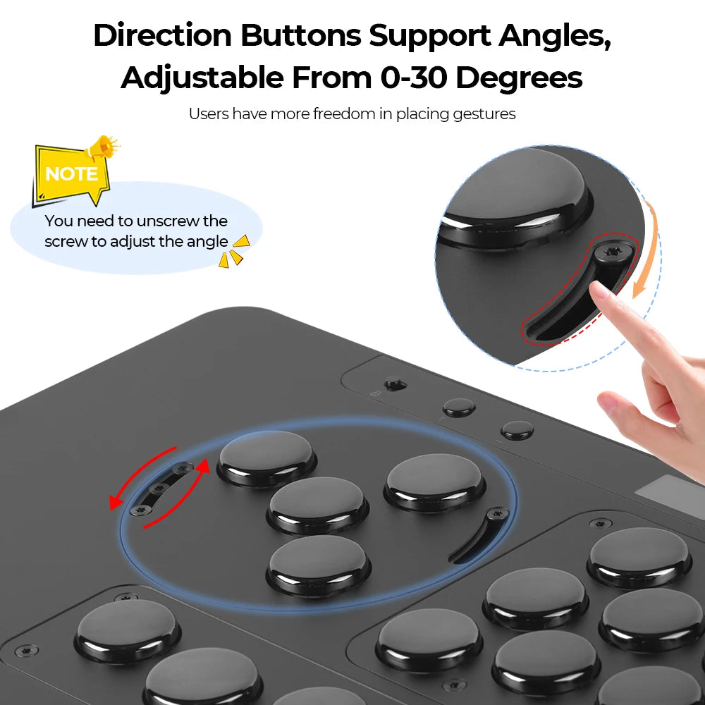Controlador arcade Haute42 HautePad X Hitbox Leverless, Fight Stick sin palanca para PC/PS4/PS5, controlador tipo stickless con módulo LP/MX reemplazable