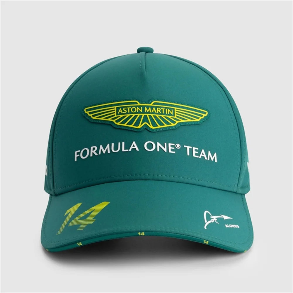 Nueva gorra de béisbol de fan del equipo de F1 Aston Martin Racing con ala curva y parte superior inclinada: adecuada para hombres y mujeres