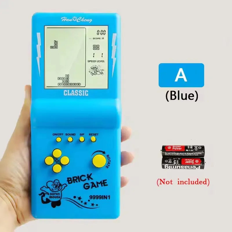 Consolas de juegos retro portátiles, máquinas de juego de mano Tetris, juegos de bolsillo nostálgicos de pantalla grande, juguetes de rompecabezas