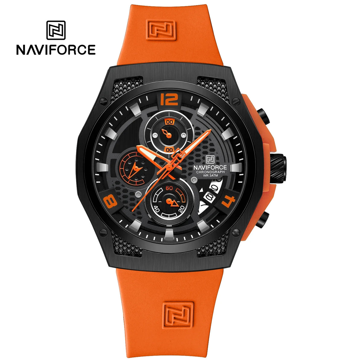 Reloj NAVIFORCE de lujo para hombre, cronógrafo deportivo, reloj de pulsera militar, reloj de cuarzo original para hombre, resistente al agua