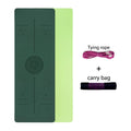Esterilla de Yoga de TPE con línea de posición, almohadilla de ejercicio deportiva de doble capa antideslizante de 6mm para principiantes, gimnasio en casa, Fitness, gimnasia y Pilates