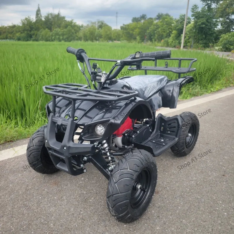 Cuatrimoto ATV de 49 cc con motor de gasolina de 2 tiempos, vehículo todoterreno de cuatro ruedas para la playa, apto para niños y adultos.