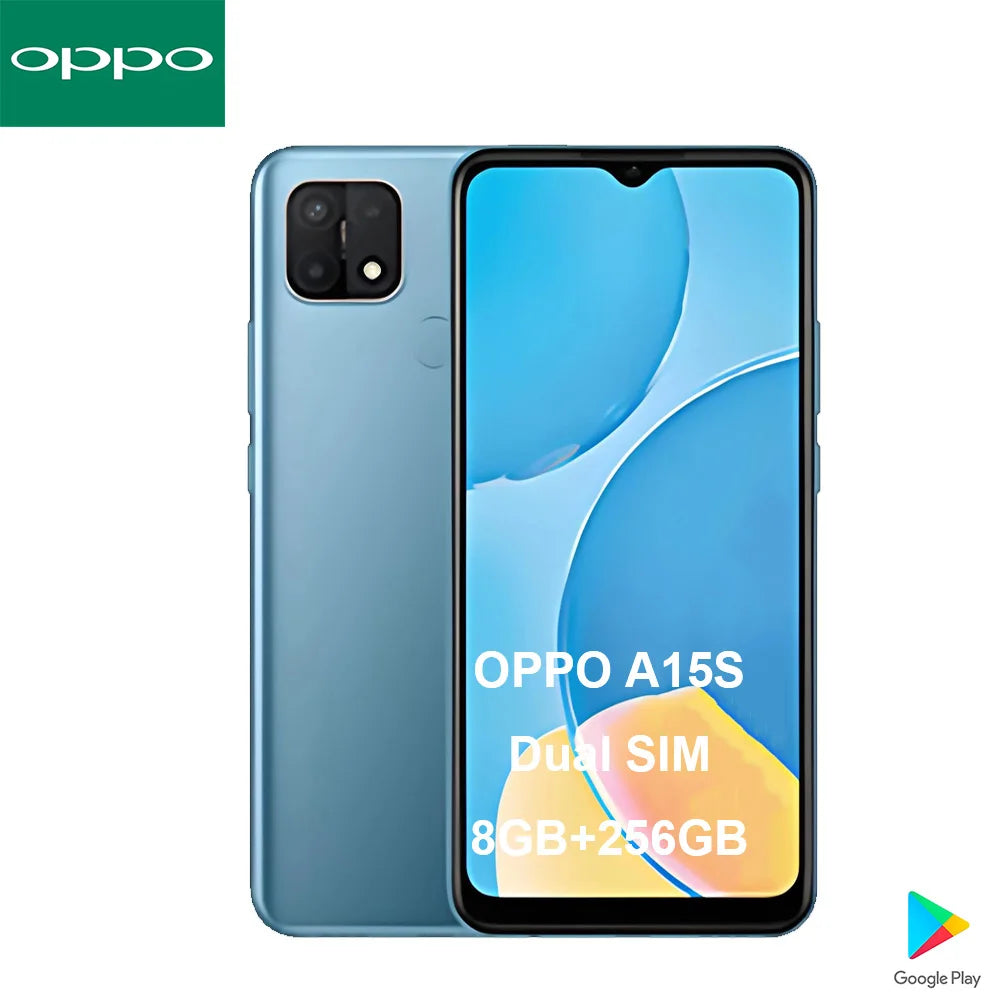 OPPO A15s nuevo, versión internacional CPH2179, pantalla HD de 6.52", triple cámara trasera, doble SIM, 4G, batería de larga duración, teléfono inteligente económico
