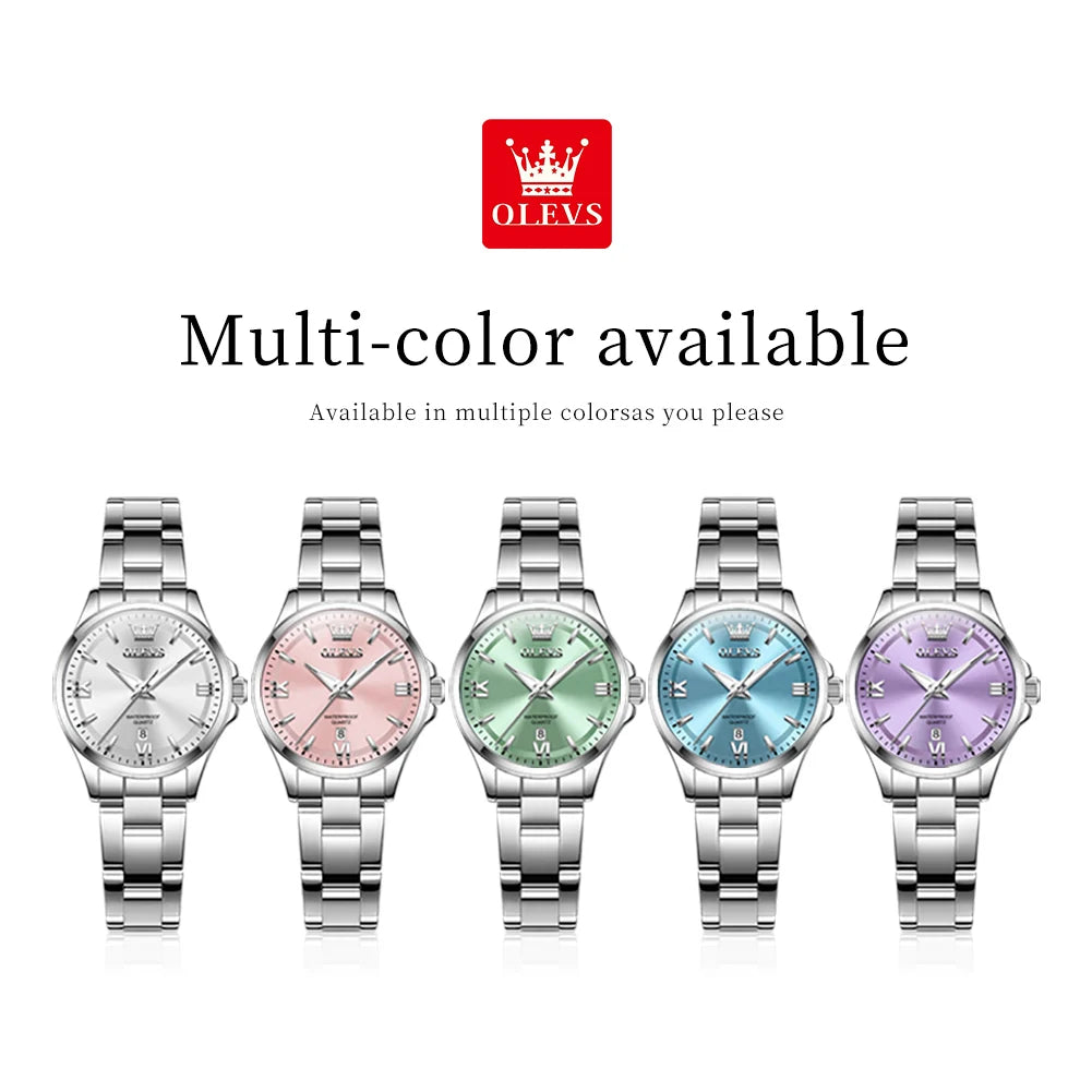 Reloj de pulsera para mujer OLEVS 3668, reloj elegante para mujer, resistente al agua, nuevo modelo 2025, reloj de cuarzo para dama, Reloj Para Mujer