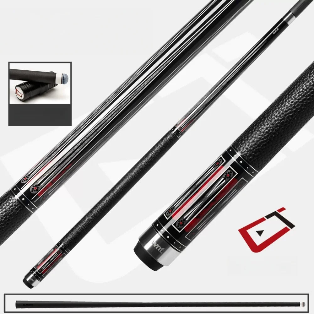 Taco de billar Cuetec Magician Carbon Cynergy de 58 pulgadas, 11.8/12.5mm