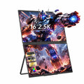 Monitor portátil Sibolan de 16 pulgadas y 2.5K con doble pantalla, 60Hz, 100% sRGB, HDMI, USB-C, cuerpo metálico, extensor de pantalla para portátiles con Windows y Mac