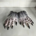 Kit de Disfraz de Cosplay de Hombre Lobo Talla Única para Halloween, Máscara de Lobo de Terror, Garras, Guantes, Disfraz para Juego de Roles, Broma, Fiesta de Cosplay