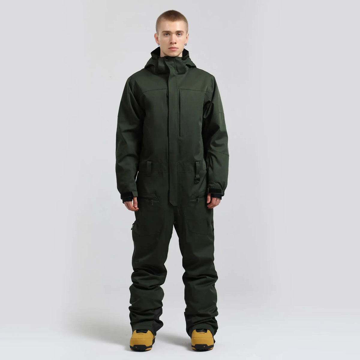 GSOU SNOW-Chaqueta de esquí para hombre, ropa de esquí de una pieza, mono de Snowboard, conjunto de chaqueta y pantalones, ropa de abrigo de invierno impermeable a prueba de viento con aislamiento