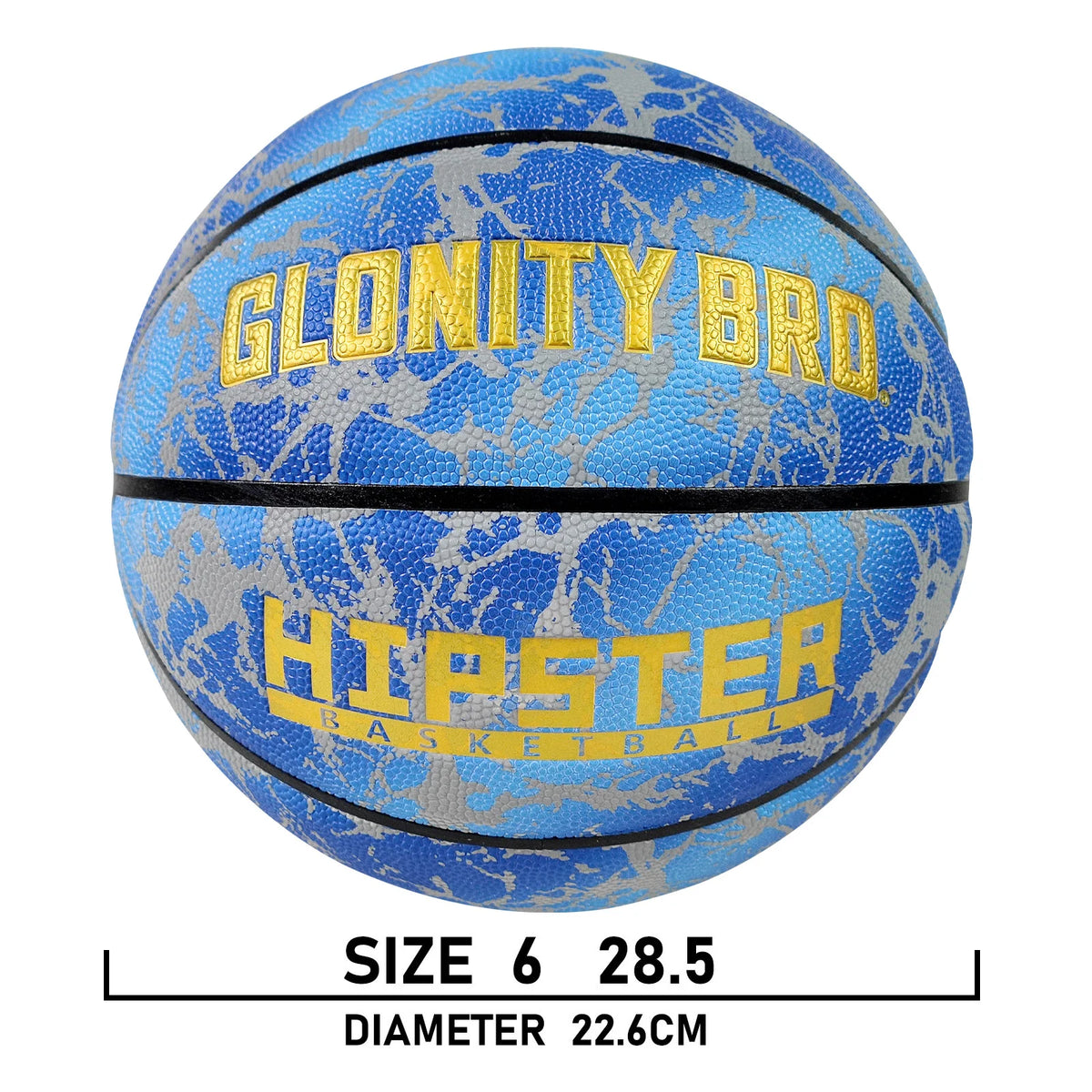 Pelota de baloncesto brillante de cuero, resistente al desgaste, tamaño 5/6/7-27, 5/28, 5/9,5 pulgadas, para jóvenes, juego nocturno de baloncesto en el exterior y