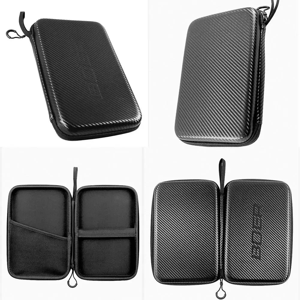Estuche rígido de EVA para raqueta de tenis de mesa, bolsa impermeable de fibra de carbono para raqueta de ping-pong con compartimentos de almacenamiento múltiples y asa para transportar.