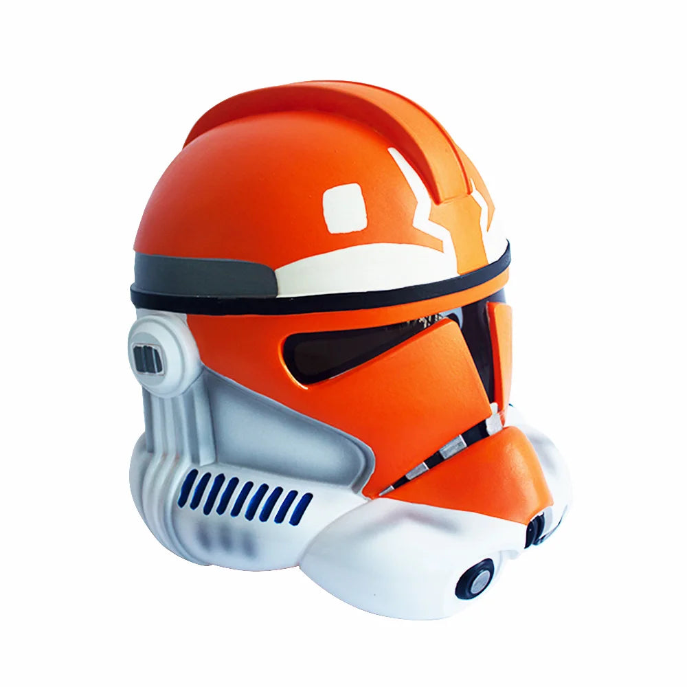 Star SW Clone Soldier Helmet Orange Blue Mark Wearable Resin Cosplay Mask For Halloween Comic Con Roleplay Collection Display