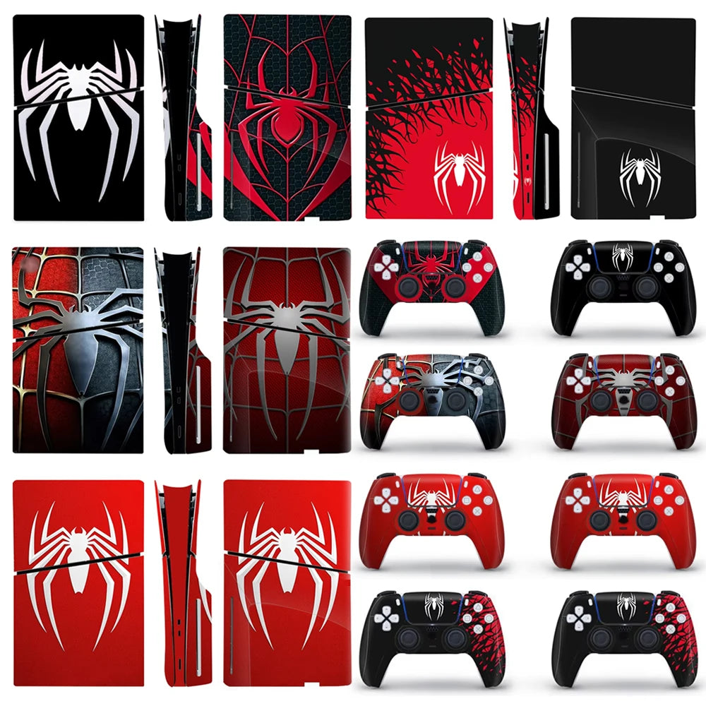Skin Sticker For PS5 Slim Disc Edition Console Decal Vinyl Cover Case 2PCS Controller Gamepad Dustproof For ‌PS5Slim Accessorie