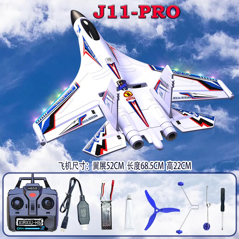 NUEVO Avión RC J11 Pro de 6 Canales con Motor sin Escobillas, 2.4GHz, Impermeable, Anfibio, Acrobacias 3D, Giro de 180°, para Aficionados