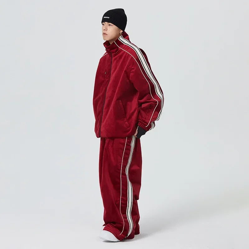 Trajes de esquí de una pieza para deportes al aire libre para hombre, trajes de esquí a prueba de viento, pantalones de snowboard térmicos transpirables, conjuntos de ropa, nuevo, 2025