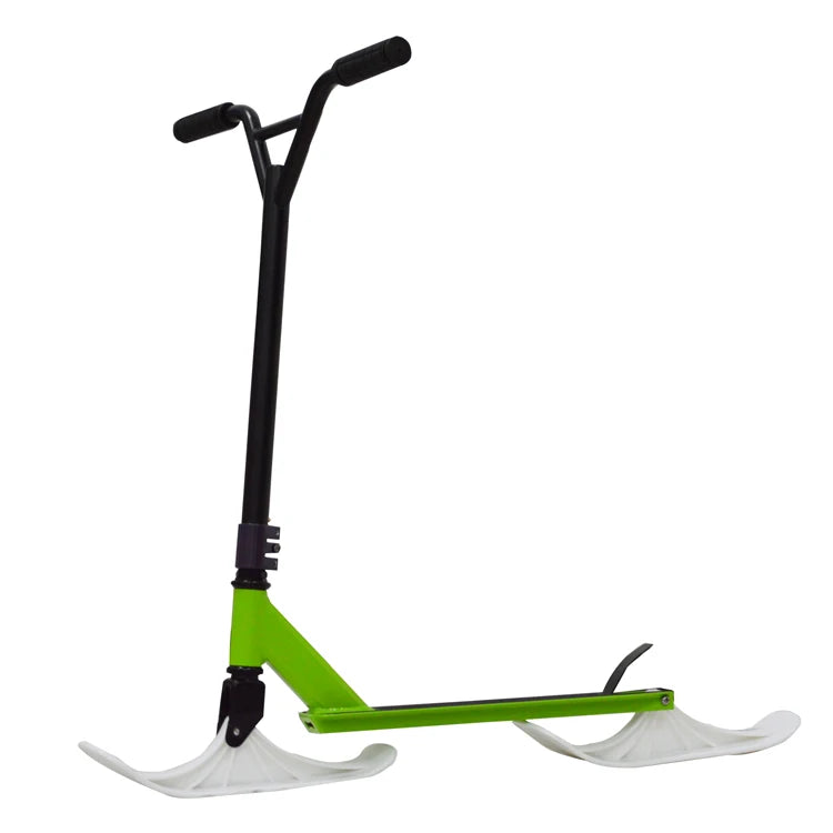 Trineo con ruedas, trineo con 100 ruedas, patinete 2 en 1 para niños, trineo para nieve, patinete de aluminio con manillares ajustables para uso en exteriores.