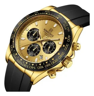 Reloj de cuarzo deportivo impermeable para hombre NAVIFORCE, cronógrafo, correa de silicona, reloj de pulsera luminoso, Relogio Masculino