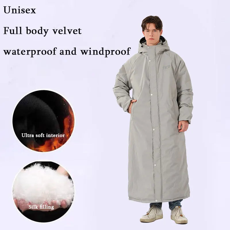 Traje de esquí impermeable a prueba de viento para invierno, mono de lana gruesa para hombres y mujeres, traje de motociclismo resistente al frío