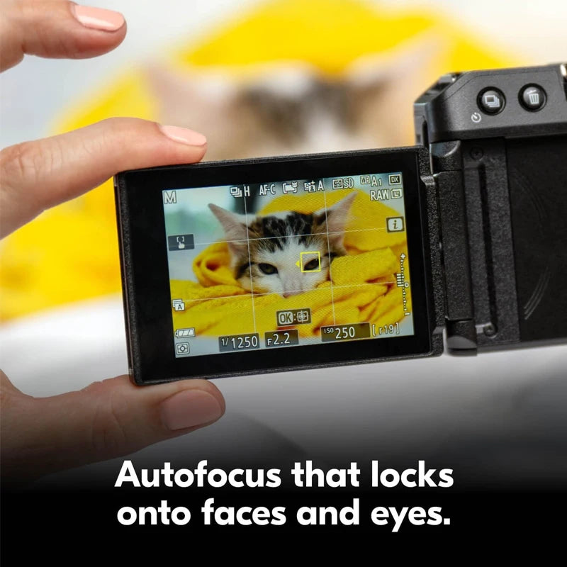 Cámaras Nikon originales, video 4K UHD, cámara sin espejo Z30 con pantalla táctil abatible, formato DX, para creadores de contenido y fotógrafos.