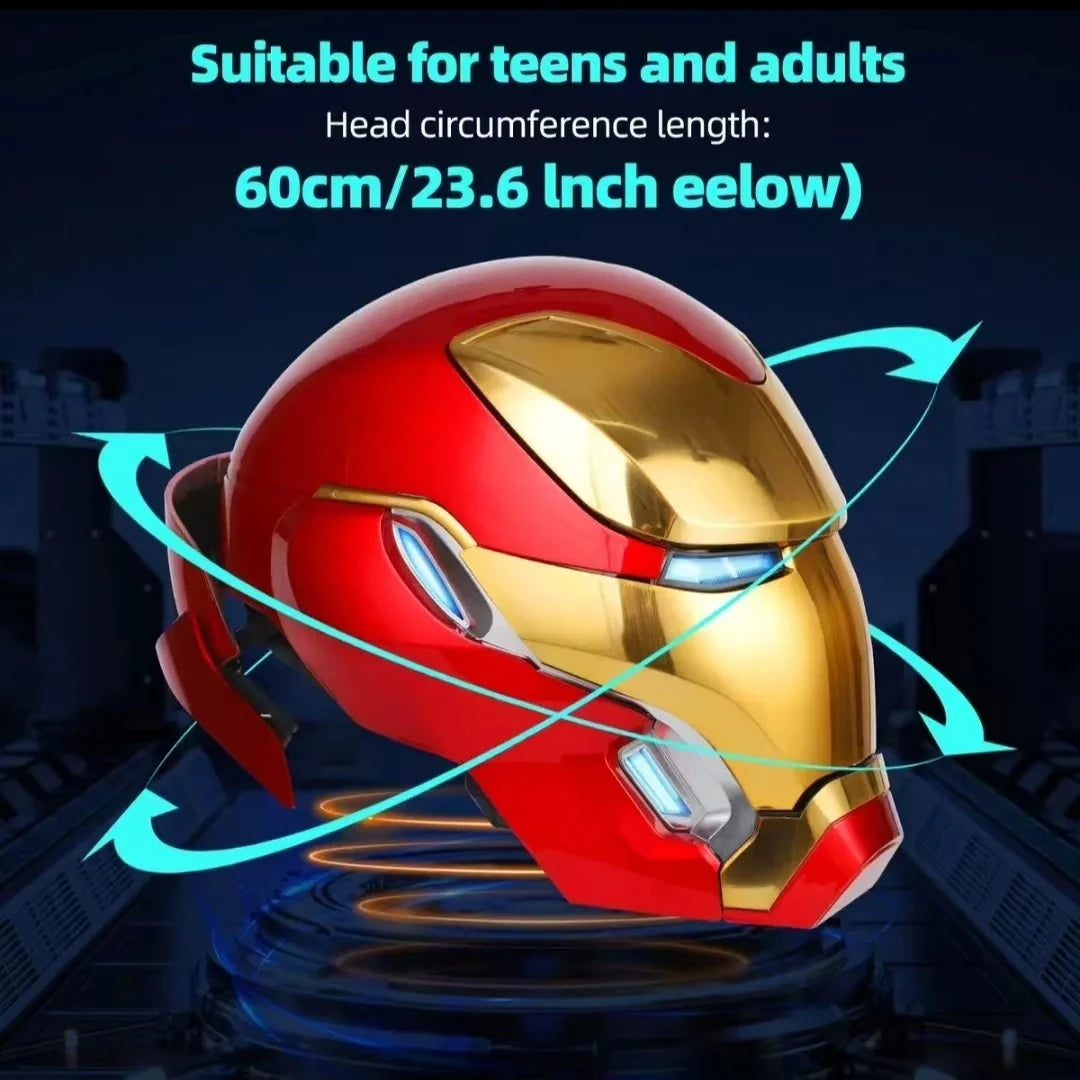 Figura de Iron Man Mk50 1:1, Máscara Cosplay Usable, Casco Deformable Activado por Voz, Modelo Derivado de Películas, Juguete, Regalo de Cumpleaños