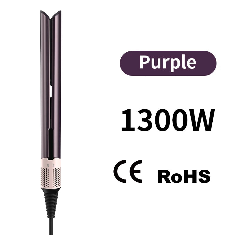 Plancha de Pelo Profesional 2 en 1 con Pantalla, Secador de Pelo de 1300W, Plancha de Calor con Iones Negativos, Plancha de Pelo de Larga Duración