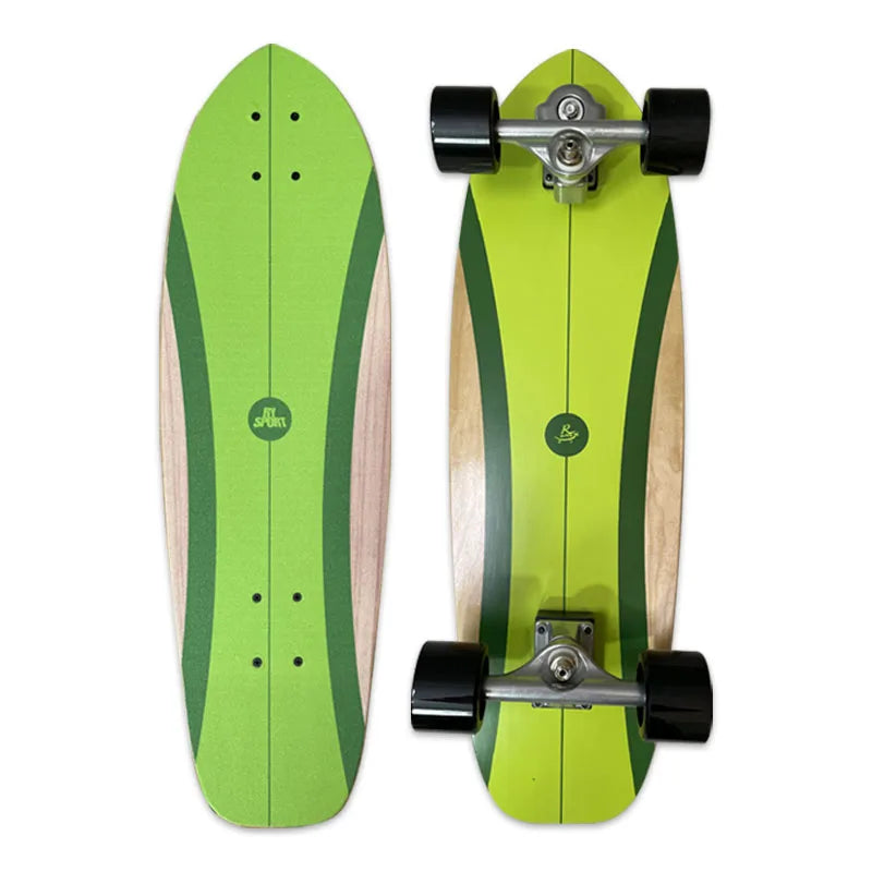 Tabla de Surf de Madera Retro Personalizada para Surfear en Tierra, 31 Pulgadas, Profesional para Principiantes, en Oferta