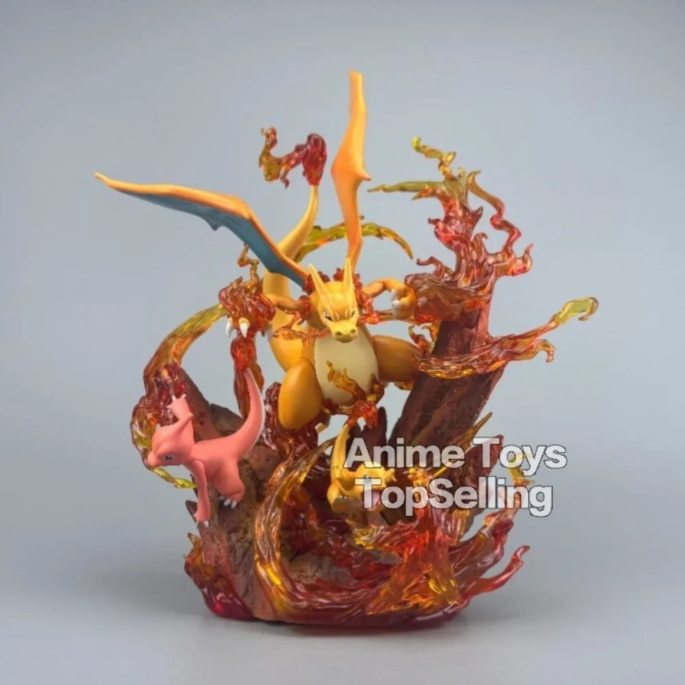 Figura de Anime Pokémon de 30 cm, Charizard ‌ Familia ‌   Figuras de Acción, Estatuas de PVC, Adornos de Escritorio, Colección de Modelos, Juguetes, Regalos