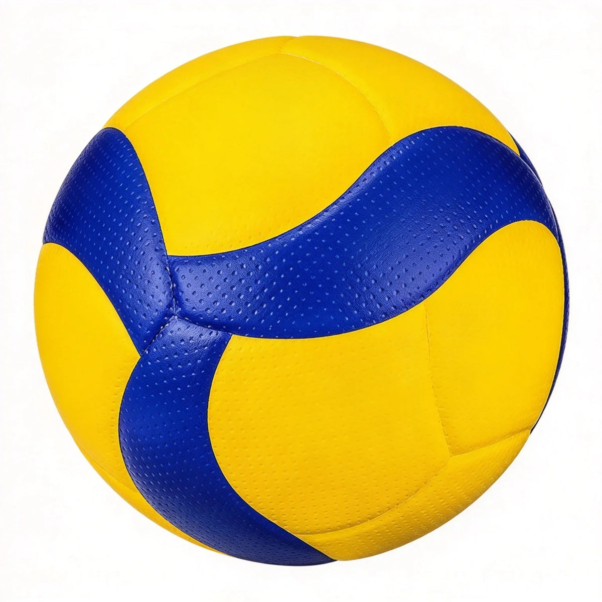 Balón de voleibol de tamaño 5, de poliuretano, para entrenamiento en interiores y exteriores, balón de voleibol de playa resistente al agua, ideal para el gimnasio escolar, color azul y amarillo.