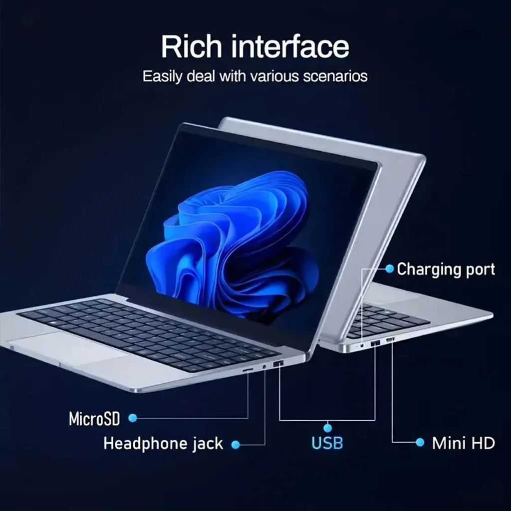 Nueva Laptop de 15.6 Pulgadas, Intel Core I9-9880HK, 32 GB de RAM, 2 TB SSD, Ultra Delgada, para Juegos, 1920*1080, Windows 11, Oficina, Estudio, Uso Doméstico