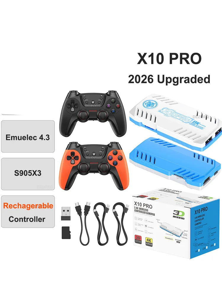 Consola retro X10 Pro Game Stick con dos mandos inalámbricos