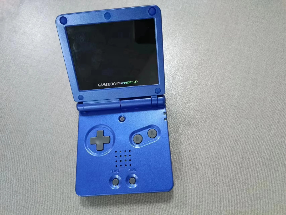 Gameboy Advance SP AGS-001 Consola de juegos GBA SP reacondicionada con nueva pantalla IPS Nueva carcasa y nivel de brillo ajustable