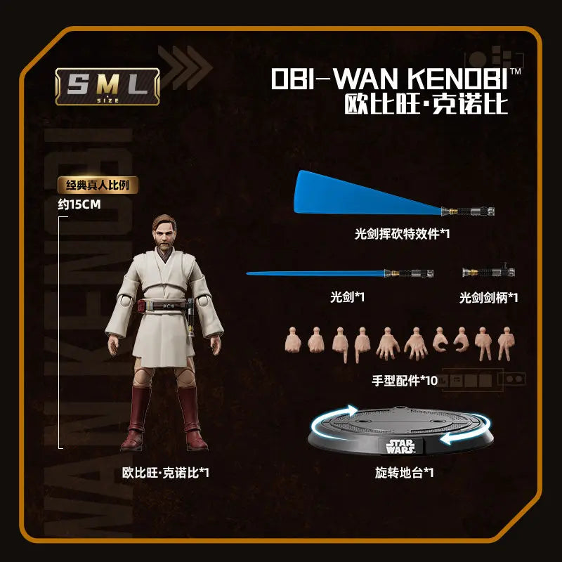 Blokees STAR WARS Anakin Darth Vader Obi-Wan Kenobi Din Djarin Grogu Figura de Acción Decorativa Juguete Coleccionable Regalo