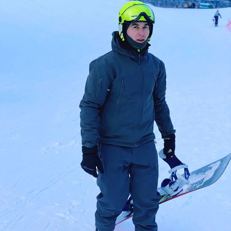 Casco de Esquí LOCLE para Hombre, Mujer y Niños, Ultraligero, para Snowboard, Skateboard, Motocicleta, Moto de Nieve, con Visera y Gafas IN-MOLD
