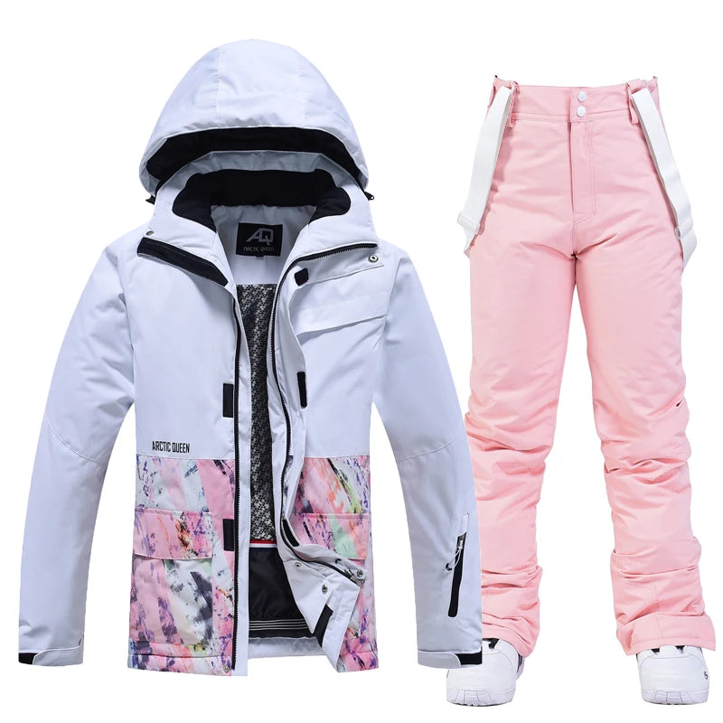 Ropa de nieve para hombres y mujeres, ropa para snowboard, ropa de invierno, esquí, conjuntos de chaqueta y pantalón para la nieve, ropa de snowboard, mujer